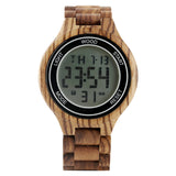 Digital LED Display Wood Watch