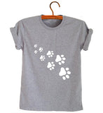 Short Sleeve Womens Paw Print T-Shirt