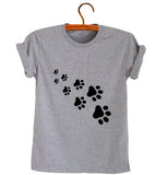 Short Sleeve Womens Paw Print T-Shirt