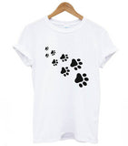 Short Sleeve Womens Paw Print T-Shirt